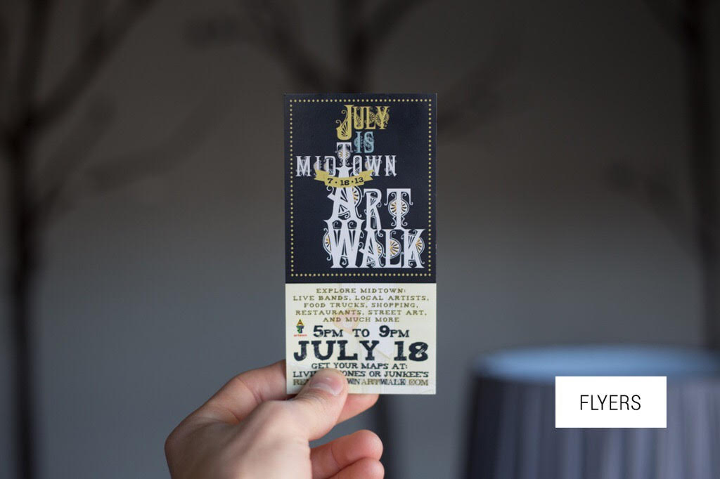 reno midtown art walk flyer graphic design company