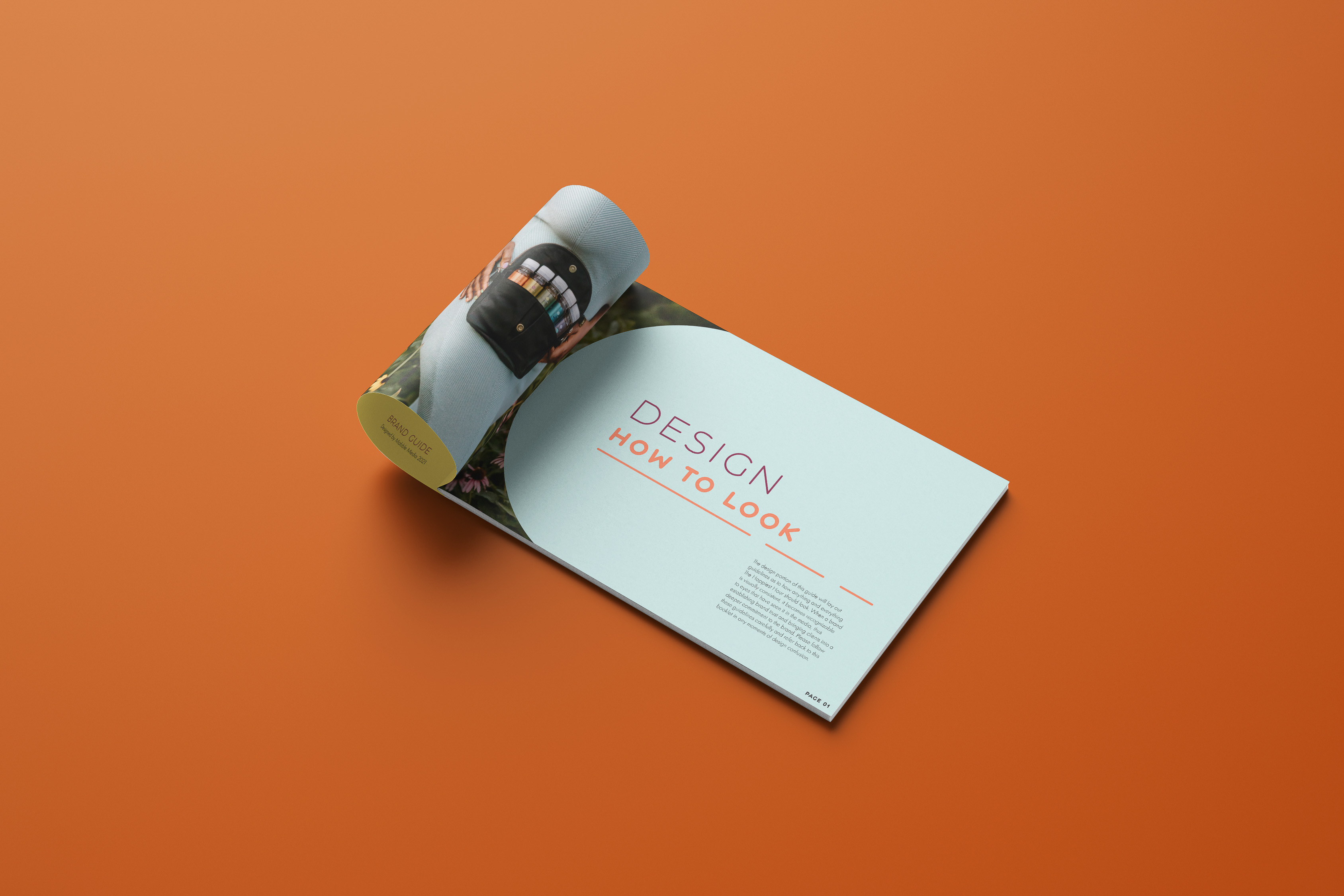 the happiest hour brand guide open to the intro page